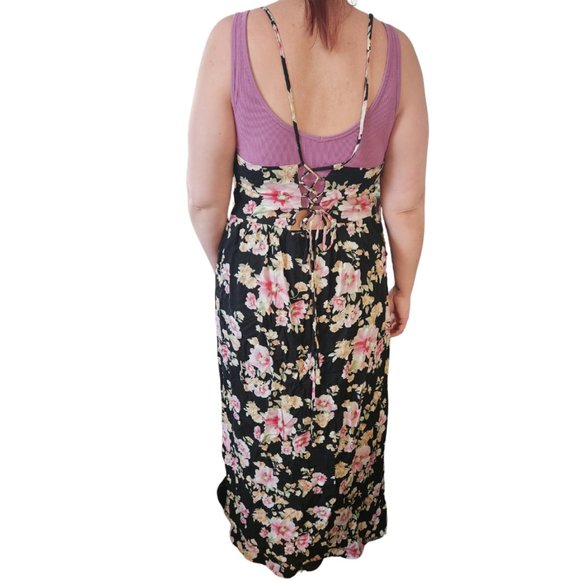 Forever 21 Plus Size Floral Maxi Dress Size 0X - Picture 2 of 6